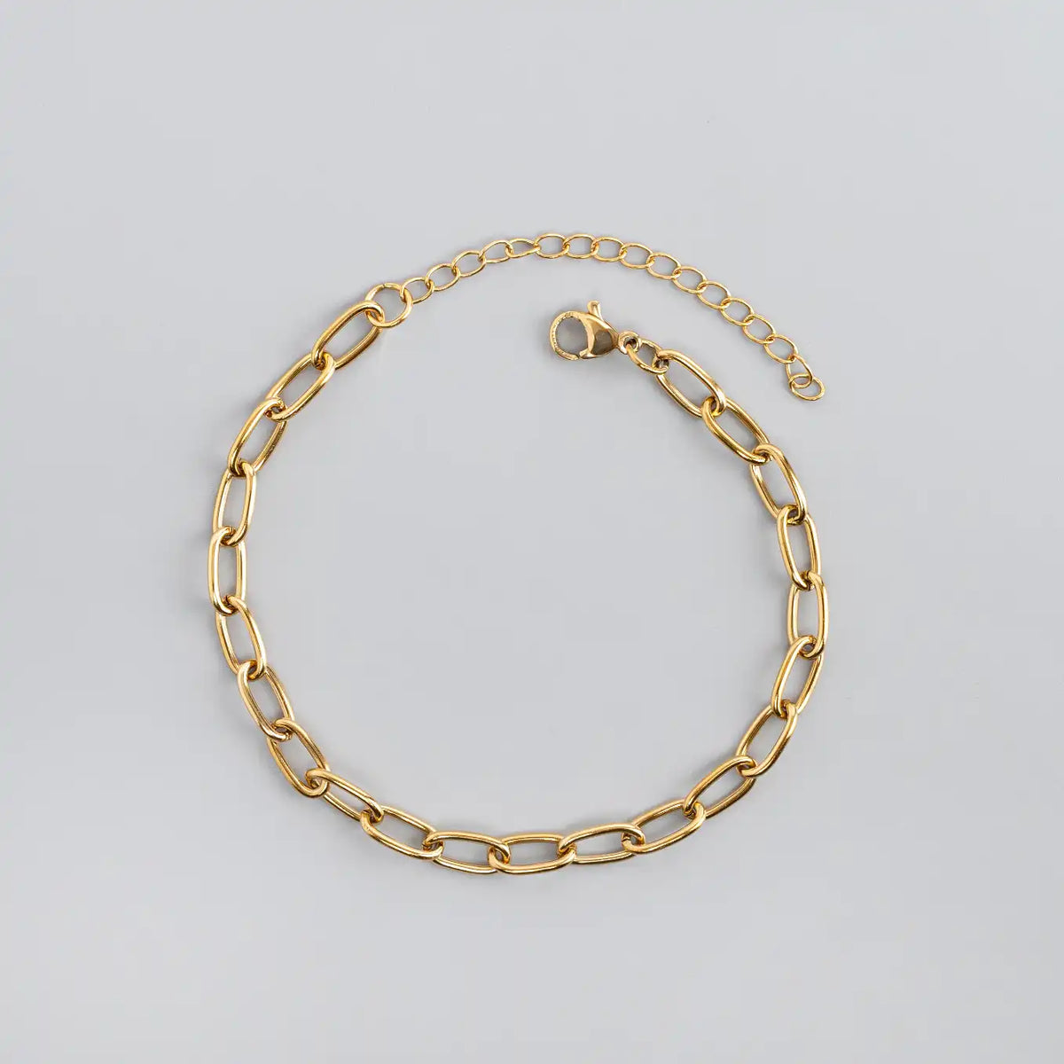 Oval Edge 18K Gold Plated Bracelet