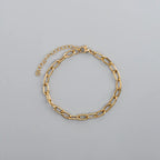 Oval Edge 18K Gold Plated Bracelet