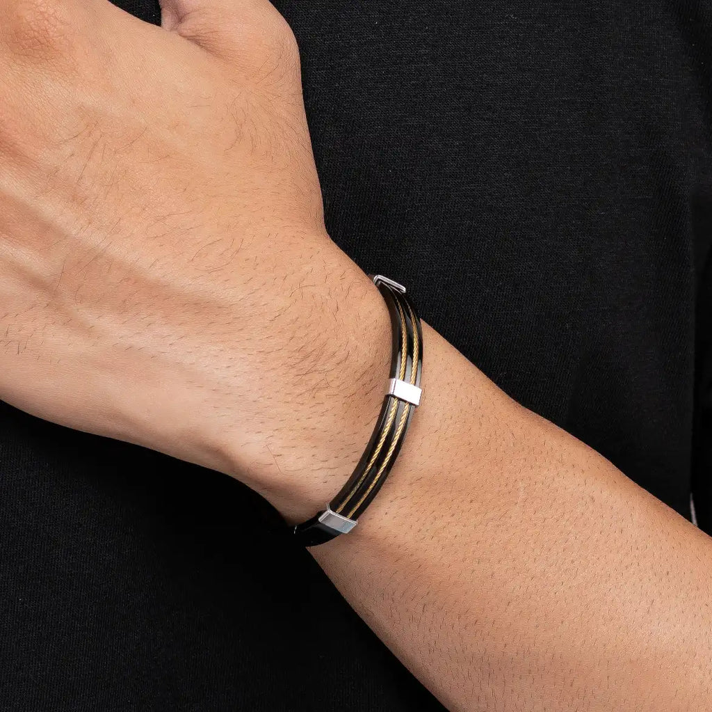 Goldline Black Kada